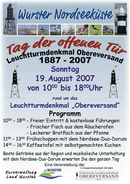 Read more about the article 19.08.2007 – 120. Geburtstag Obereversand